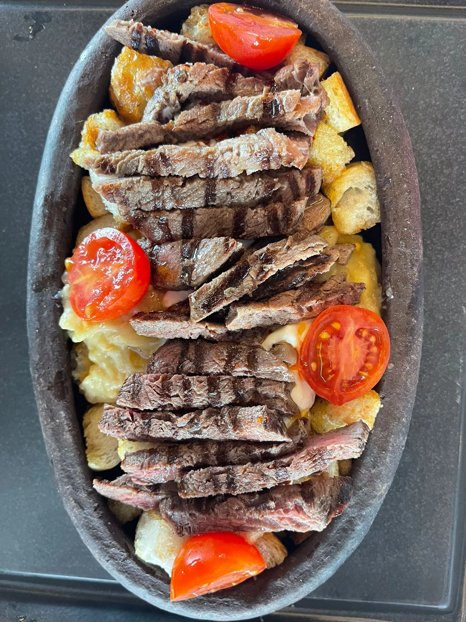 GÜVEÇTE KÖZ PATLICANLI IZGARA BONFİLE  DİLİMLERİ